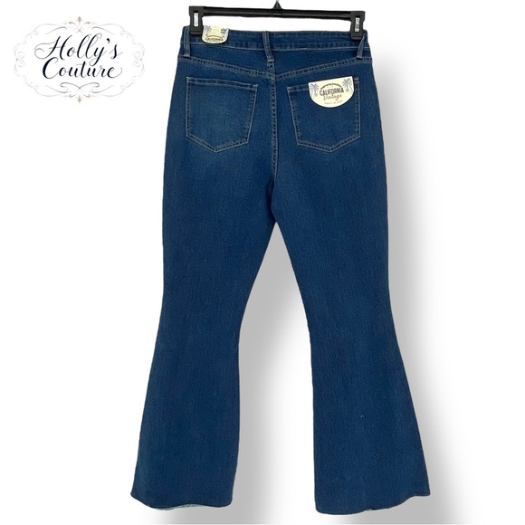 California Vintage Stretch Flare Blue Jeans Juniors 11/30 -NWT - Picture 2 of 14
